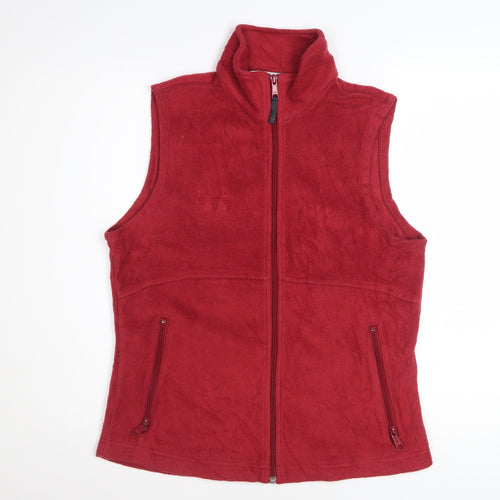 Columbia Unisex Red Fleece Bodywarmer Waistcoat M Full Zip Outdoor