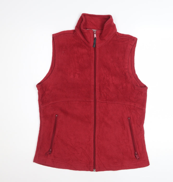 Columbia Unisex Red Fleece Bodywarmer Waistcoat M Full Zip Outdoor
