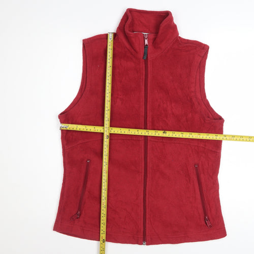 Columbia Unisex Red Fleece Bodywarmer Waistcoat M Full Zip Outdoor