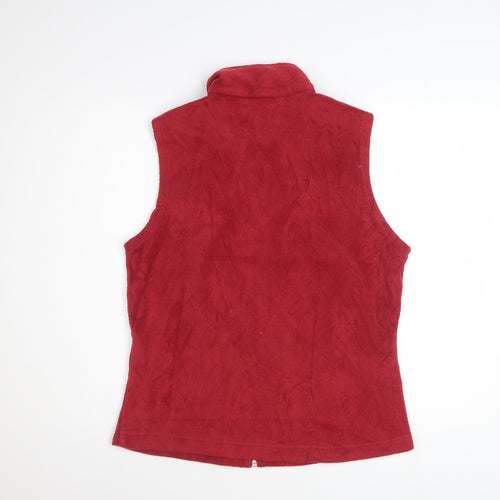 Columbia Unisex Red Fleece Bodywarmer Waistcoat M Full Zip Outdoor