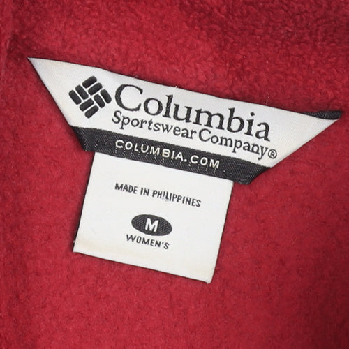 Columbia Unisex Red Fleece Bodywarmer Waistcoat M Full Zip Outdoor