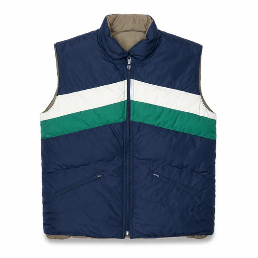 Front view of Envoy Men’s Blue Down Bodywarmer Waistcoat L Winter Casual