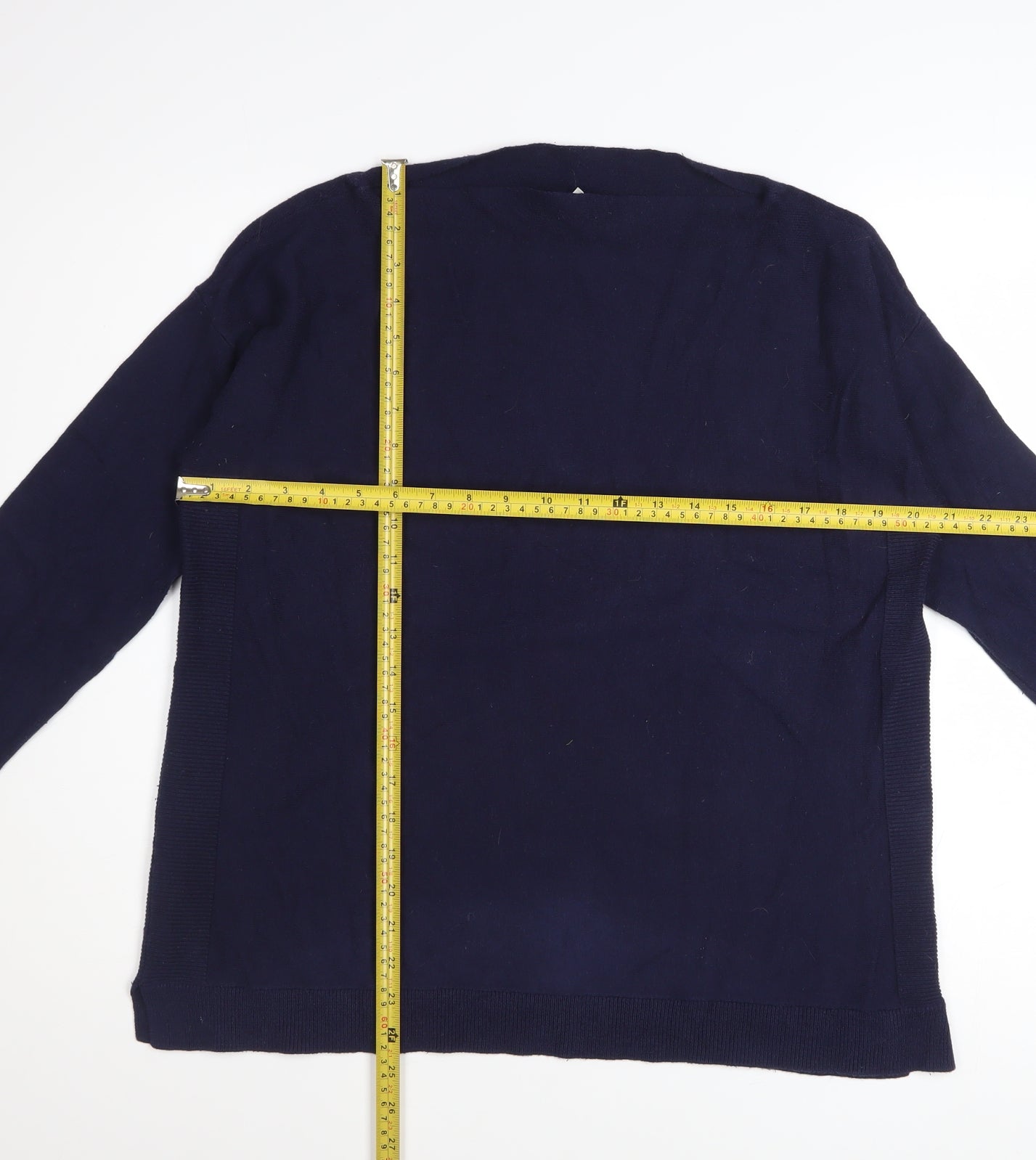 Joules Women's Blue Cotton Knit Crew Neck Jumper Size 12