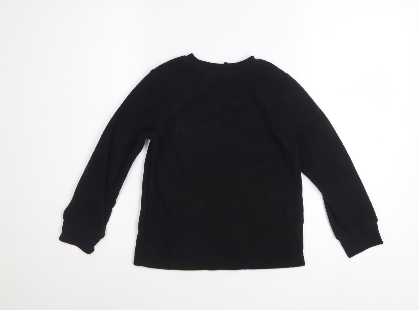 Manchester United Boys Black Fleece Pyjama Top 6-7 Years Long Sleeve