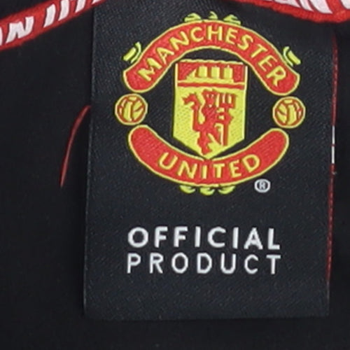 Manchester United Boys Black Fleece Pyjama Top 6-7 Years Long Sleeve
