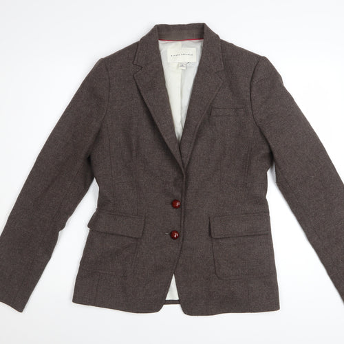 Banana Republic Womens Brown Wool Blend Tailored Blazer Size 12