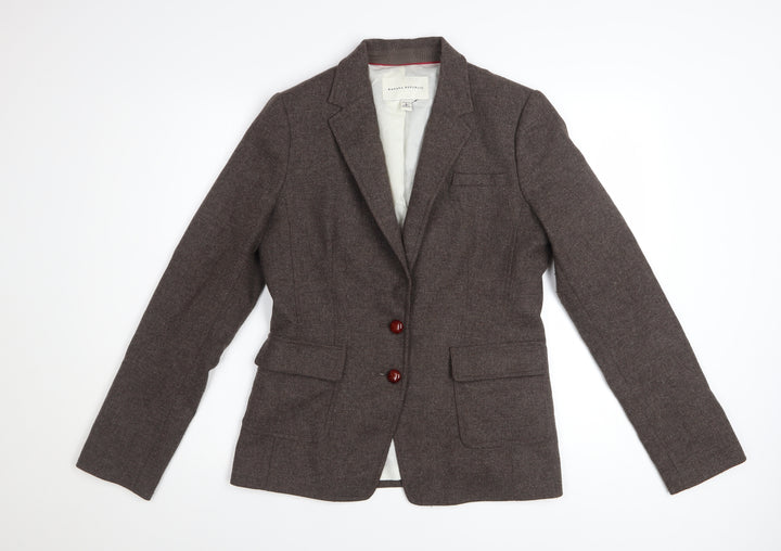 Banana Republic Womens Brown Wool Blend Tailored Blazer Size 12