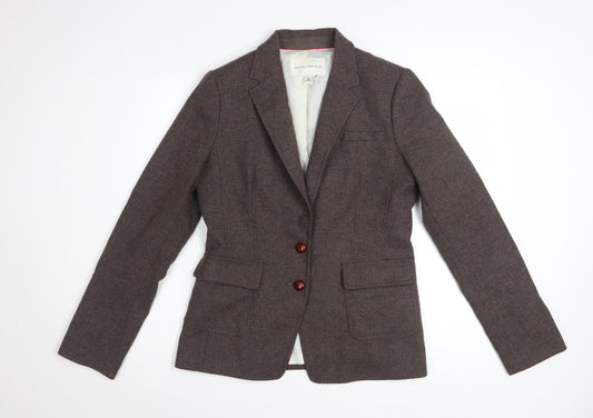 Banana Republic Womens Brown Wool Blend Tailored Blazer Size 12