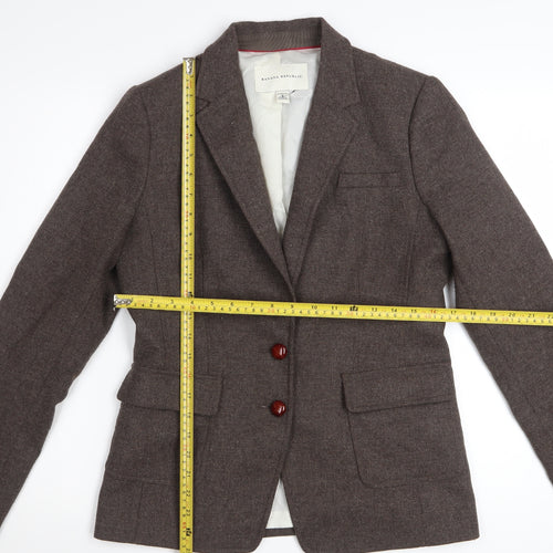 Banana Republic Womens Brown Wool Blend Tailored Blazer Size 12