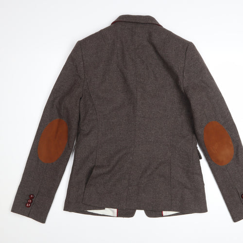 Banana Republic Womens Brown Wool Blend Tailored Blazer Size 12