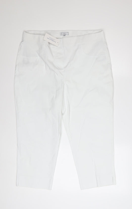 Cerulean White Women's Size 16 Capri Leggings Stretch Comfort