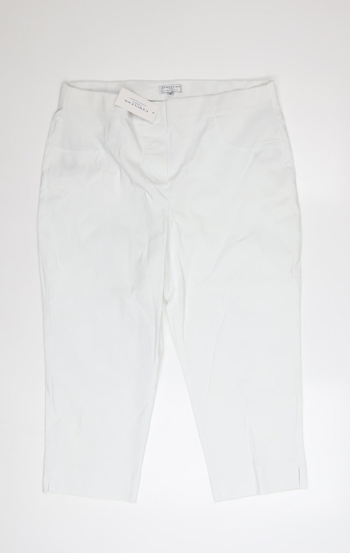 Cerulean White Women's Size 16 Capri Leggings Stretch Comfort