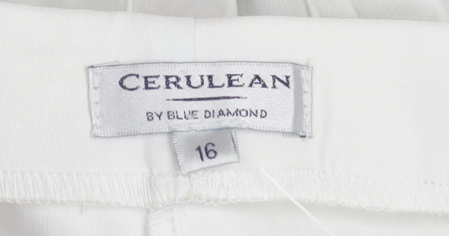 Cerulean White Women's Size 16 Capri Leggings Stretch Comfort