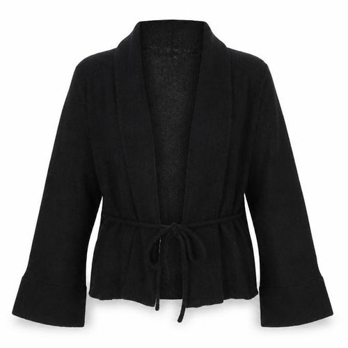Tiger of Sweden Women Black Size S Mohair Blend Wrap Cardigan
