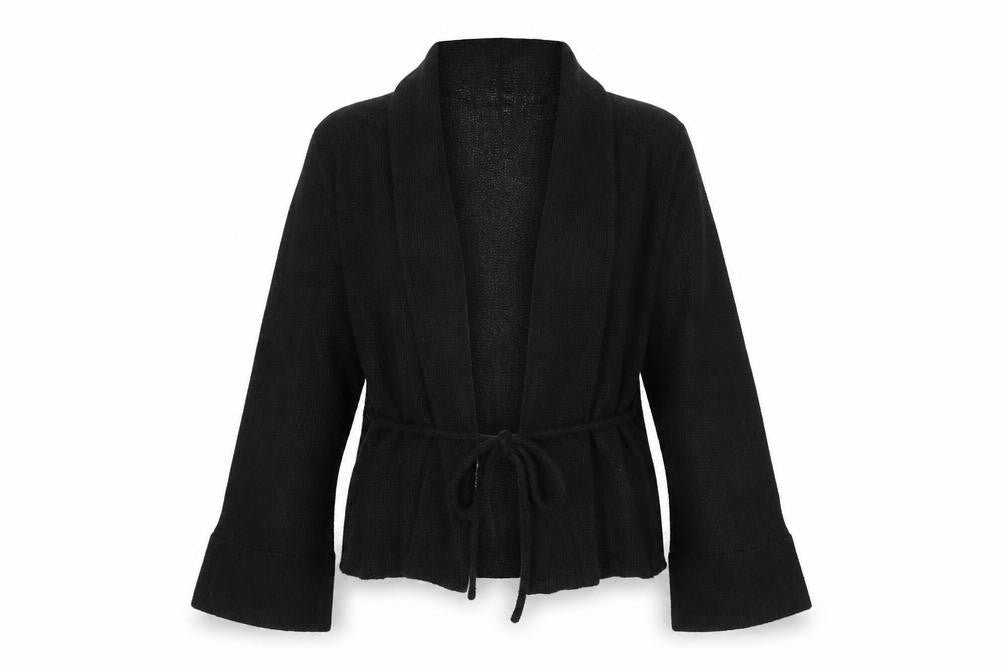 Tiger of Sweden Women Black Size S Mohair Blend Wrap Cardigan