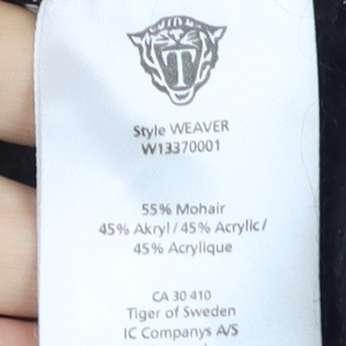 Tiger of Sweden Women Black Size S Mohair Blend Wrap Cardigan