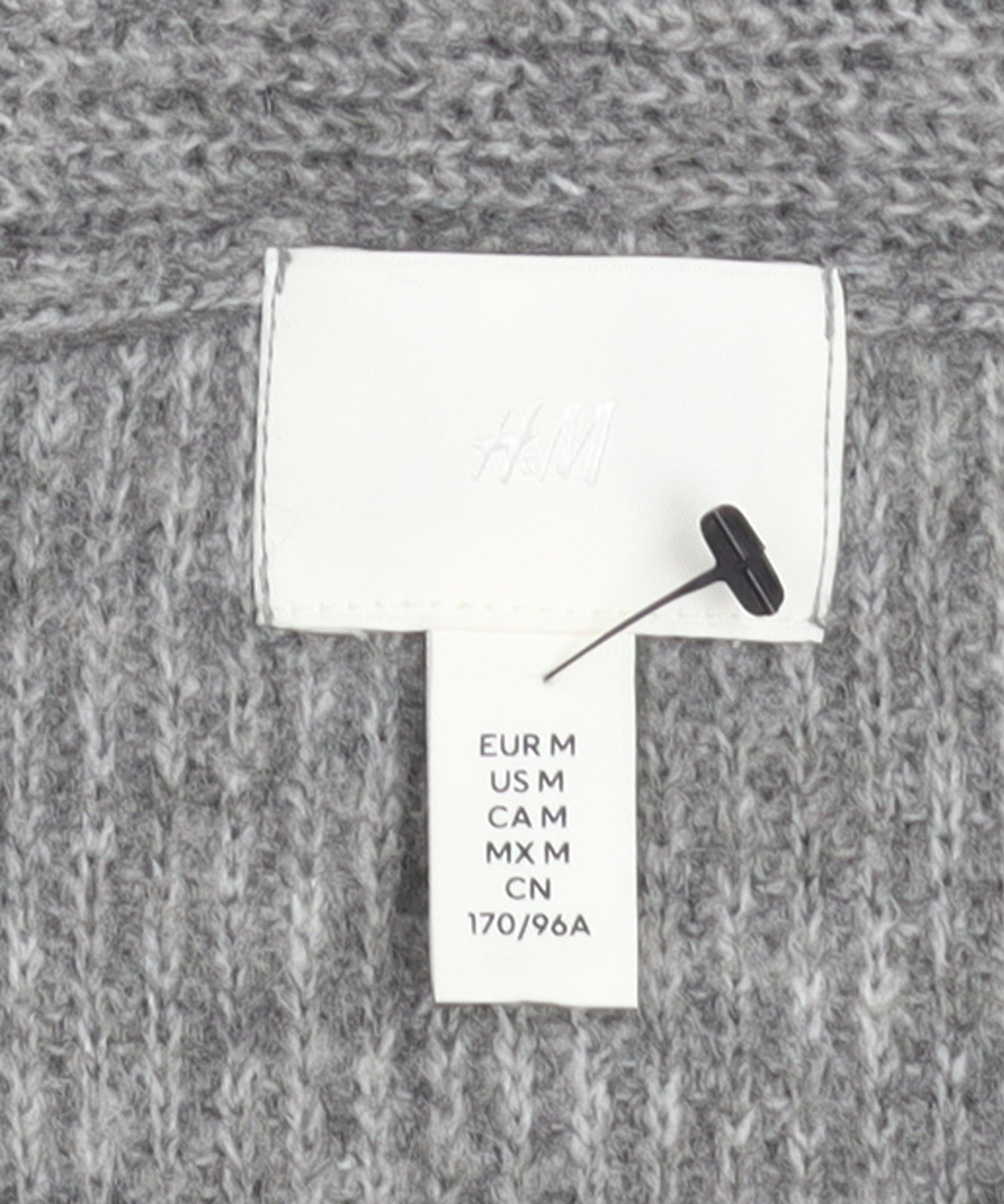 H&M Women’s Grey Off Shoulder Rib Knit Jumper Size 12