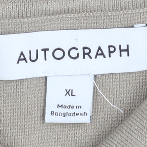 Marks and Spencer Men's Beige XL Cotton Zip Jacket