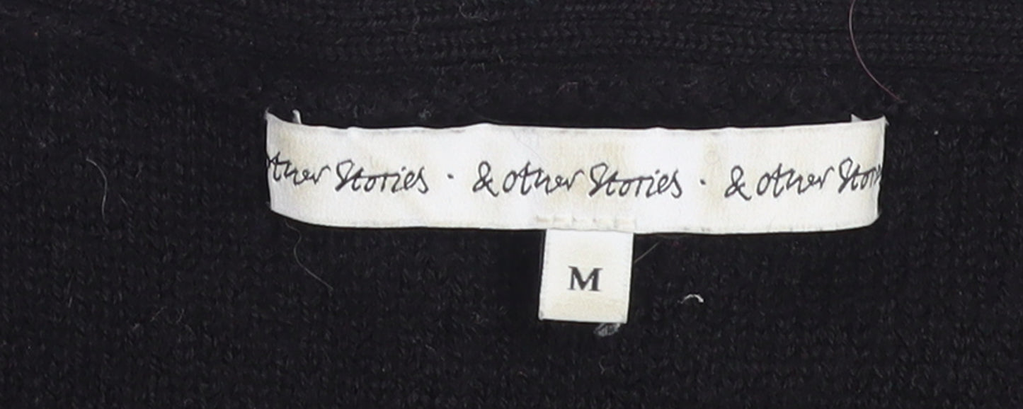 & Other Stories Women Black Wool Knit Jumper M