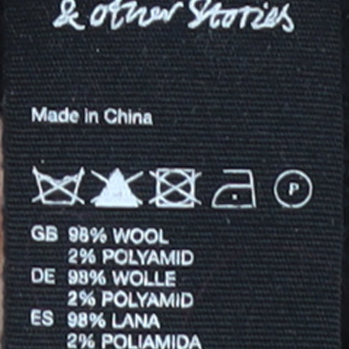 & Other Stories Women Black Wool Knit Jumper M