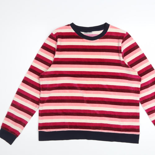Oliver Bonas Womens Multicoloured Striped Sweatshirt Size 12 Cotton Blend
