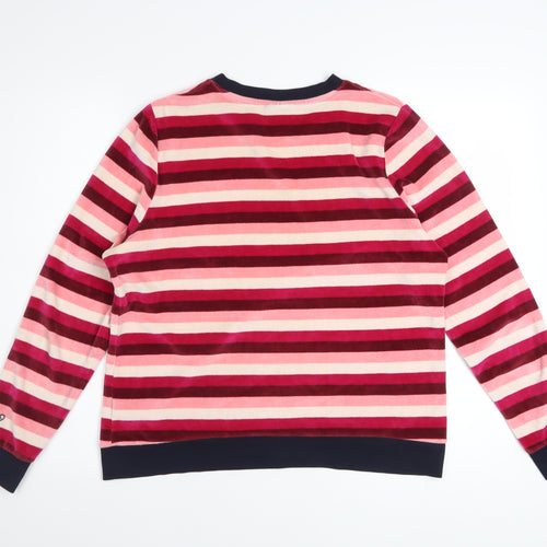 Oliver Bonas Womens Multicoloured Striped Sweatshirt Size 12 Cotton Blend