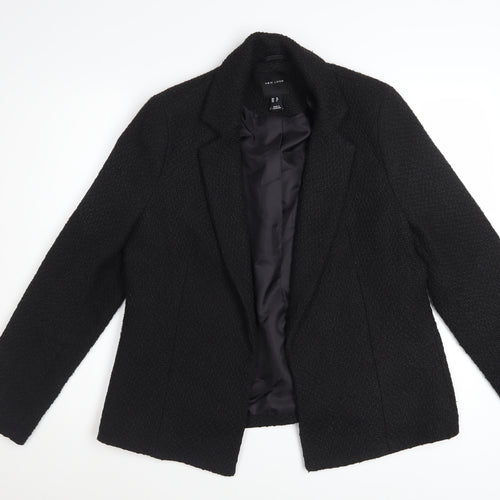 New Look Women's Black Bouclé Blazer UK 12 Classic Lined Jacket