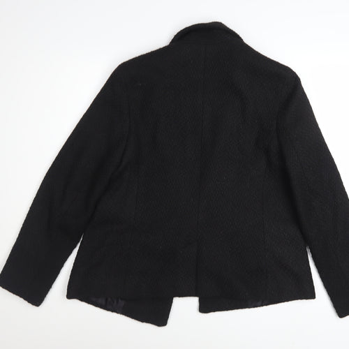 New Look Women's Black Bouclé Blazer UK 12 Classic Lined Jacket