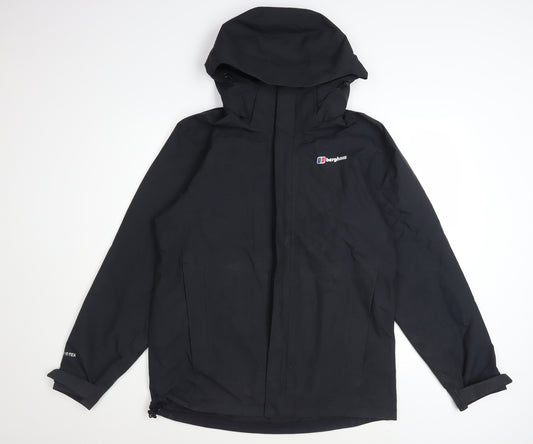 Berghaus Men's Black Waterproof Hooded Rain Jacket M Outdoor