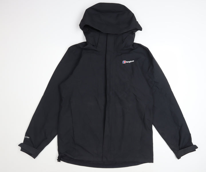 Berghaus Men's Black Waterproof Hooded Rain Jacket M Outdoor