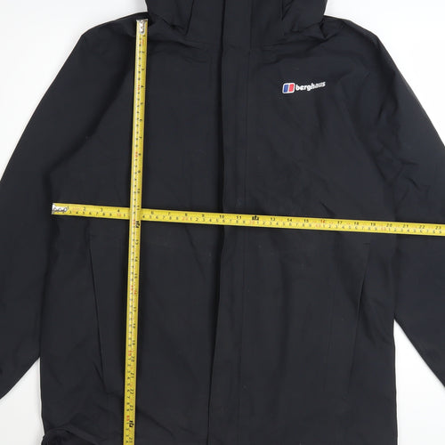 Berghaus Men's Black Waterproof Hooded Rain Jacket M Outdoor