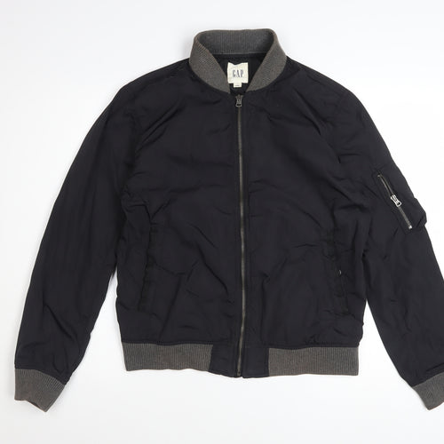GAP Women’s Black Bomber Jacket Size S Nylon Casual Zip Up