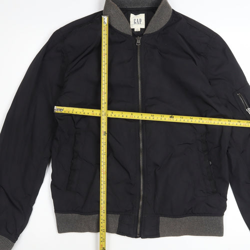 GAP Women’s Black Bomber Jacket Size S Nylon Casual Zip Up