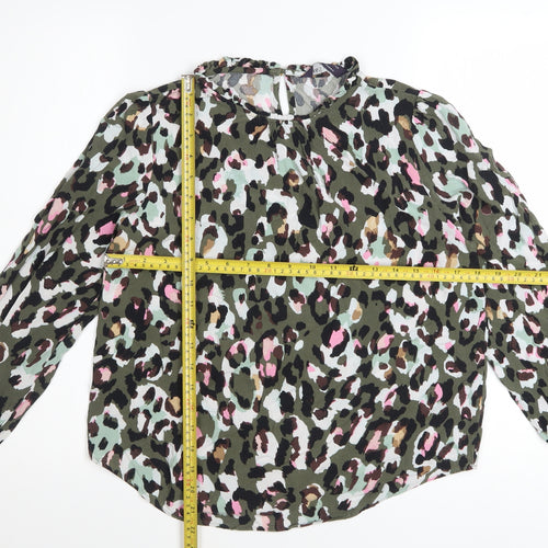 Marks and Spencer Women's Multicoloured Animal Print Viscose Blouse Size 10
