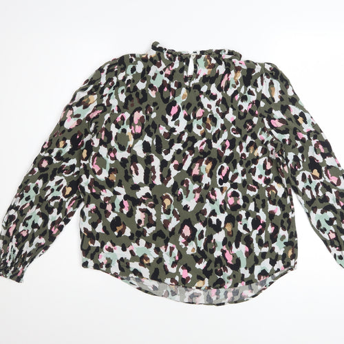 Marks and Spencer Women's Multicoloured Animal Print Viscose Blouse Size 10