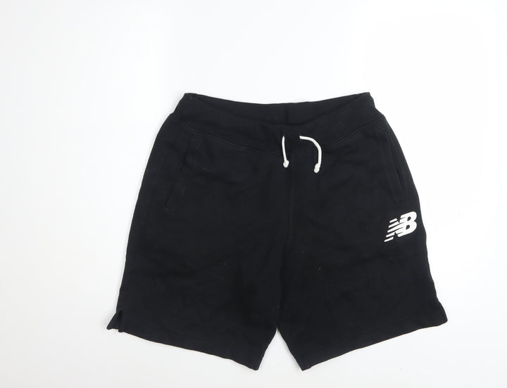 New Balance Men's Black M Sweat Shorts with Drawstring Waist