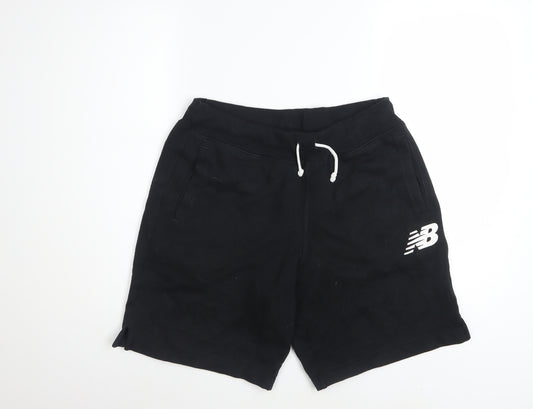 New Balance Men's Black M Sweat Shorts with Drawstring Waist