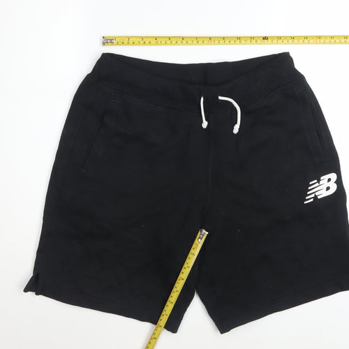 New Balance Men's Black M Sweat Shorts with Drawstring Waist