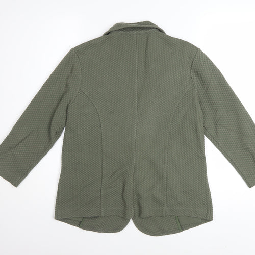 Laura Ashley Women's Green Cotton Blend Blazer Jacket UK 10