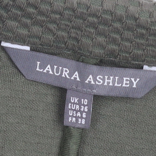 Laura Ashley Women's Green Cotton Blend Blazer Jacket UK 10