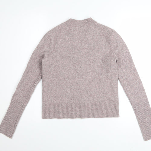 AllSaints Women's Pink Wool Blend V-Neck Cardigan XS