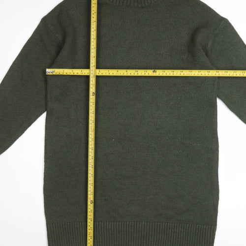 New Look Women Green Roll Neck Long Sleeve Jumper Dress Size S