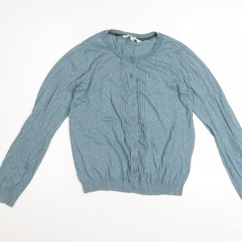 Fat Face Women’s Ocean Green Cotton Cardigan Size 12 Button Knit