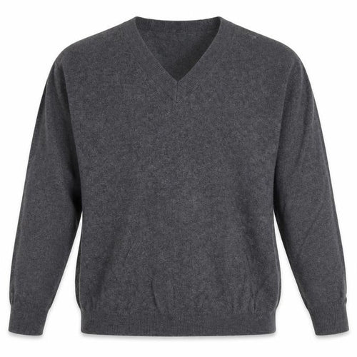 Gap Men's Grey XL Cashmere V-Neck Jumper Classic Knit