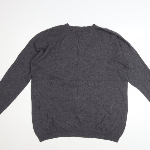 Gap Men's Grey XL Cashmere V-Neck Jumper Classic Knit