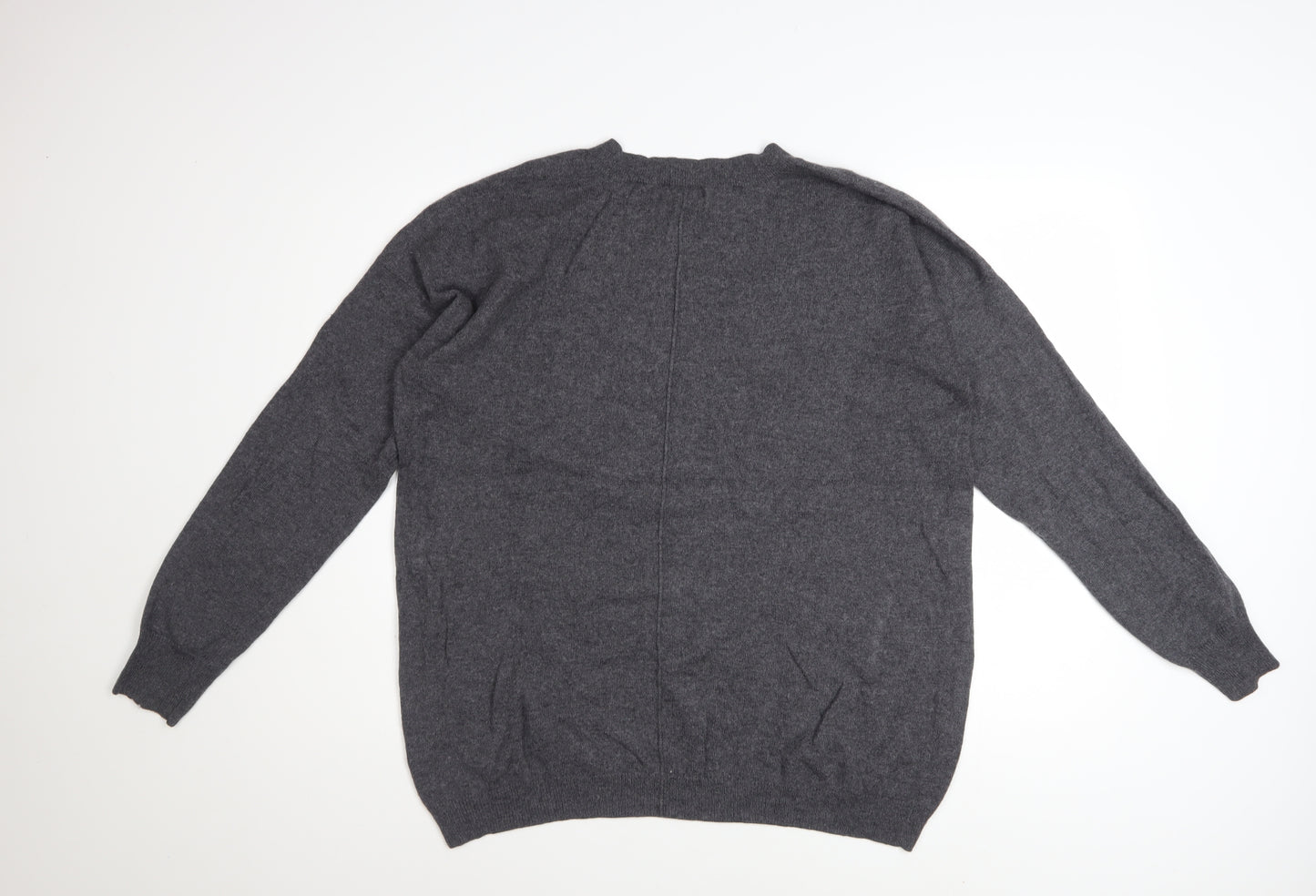 Gap Men's Grey XL Cashmere V-Neck Jumper Classic Knit