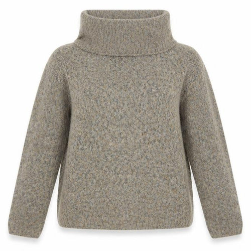 Marks and Spencer Women’s Beige Roll Neck Wool Blend Chunky Jumper M
