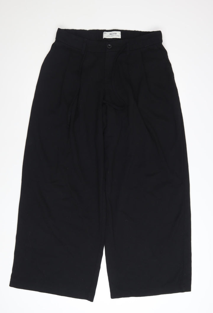 Hollister Women’s Black Wide-Leg Livvy Baggy Trousers M Regular
