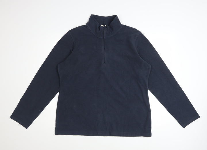 Mountain Warehouse Unisex Blue Fleece L Pullover Sweatshirt