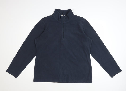 Mountain Warehouse Unisex Blue Fleece L Pullover Sweatshirt